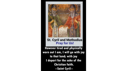 Feast day of Saints Cyril and Methodius - Feb 14, 2023