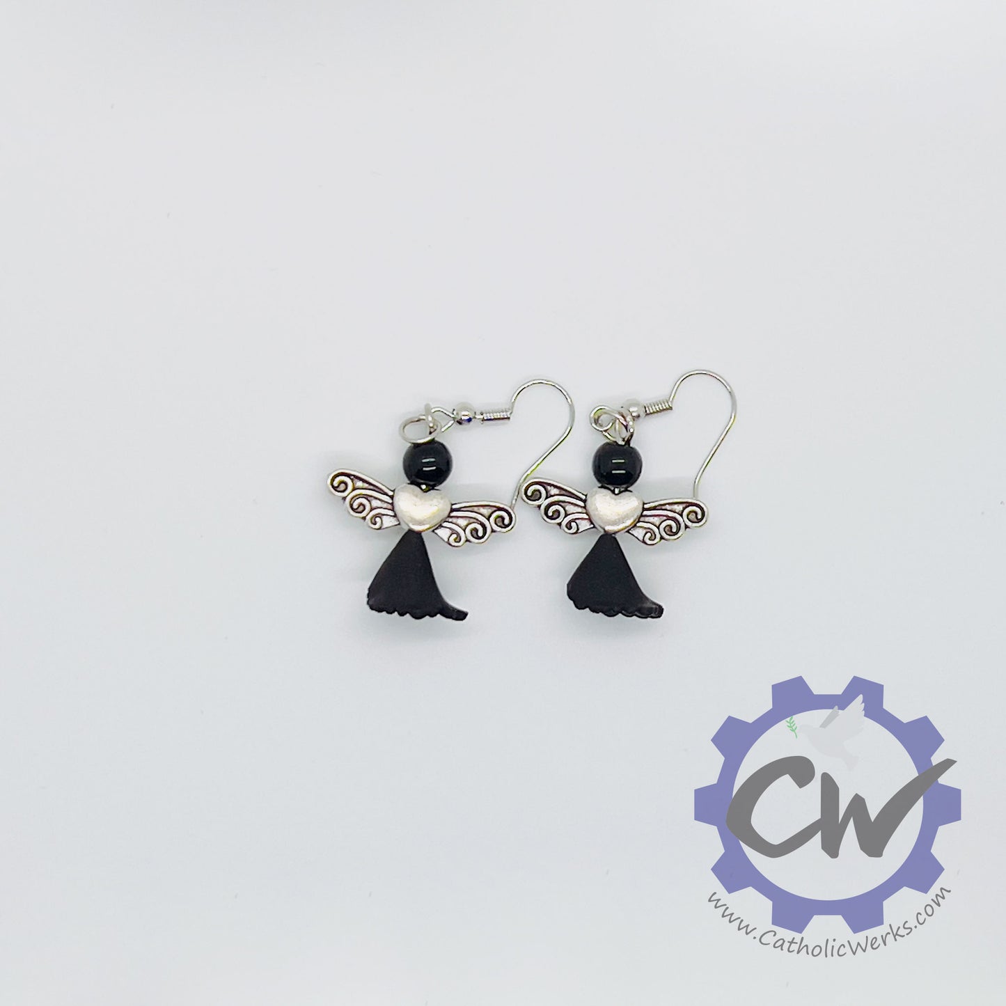 Silver Angel Earrings