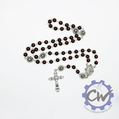 Ornate Our Lady Czech Glass Rosary