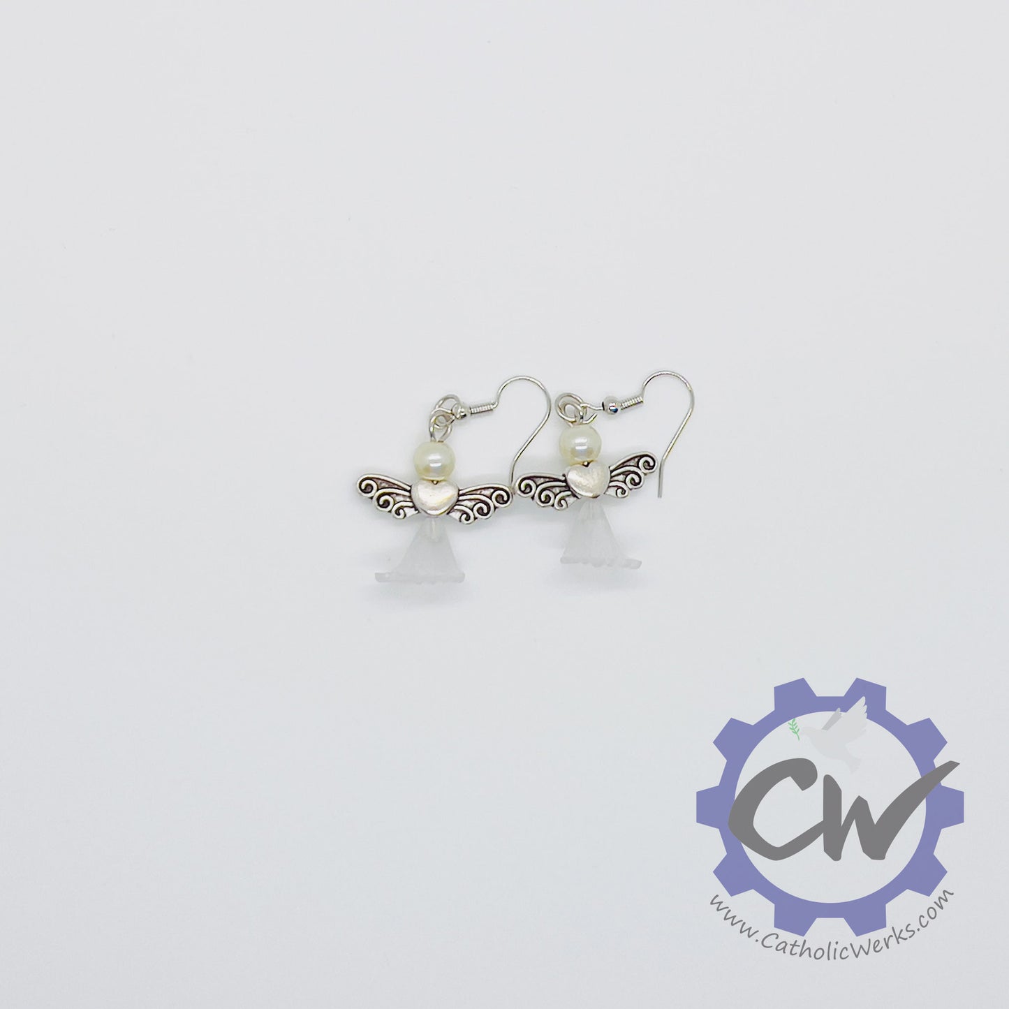 Silver Angel Earrings