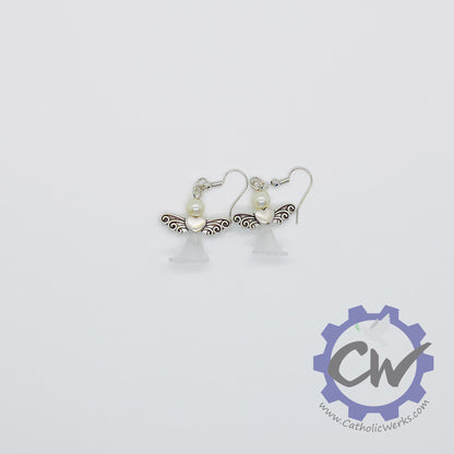 Silver Angel Earrings