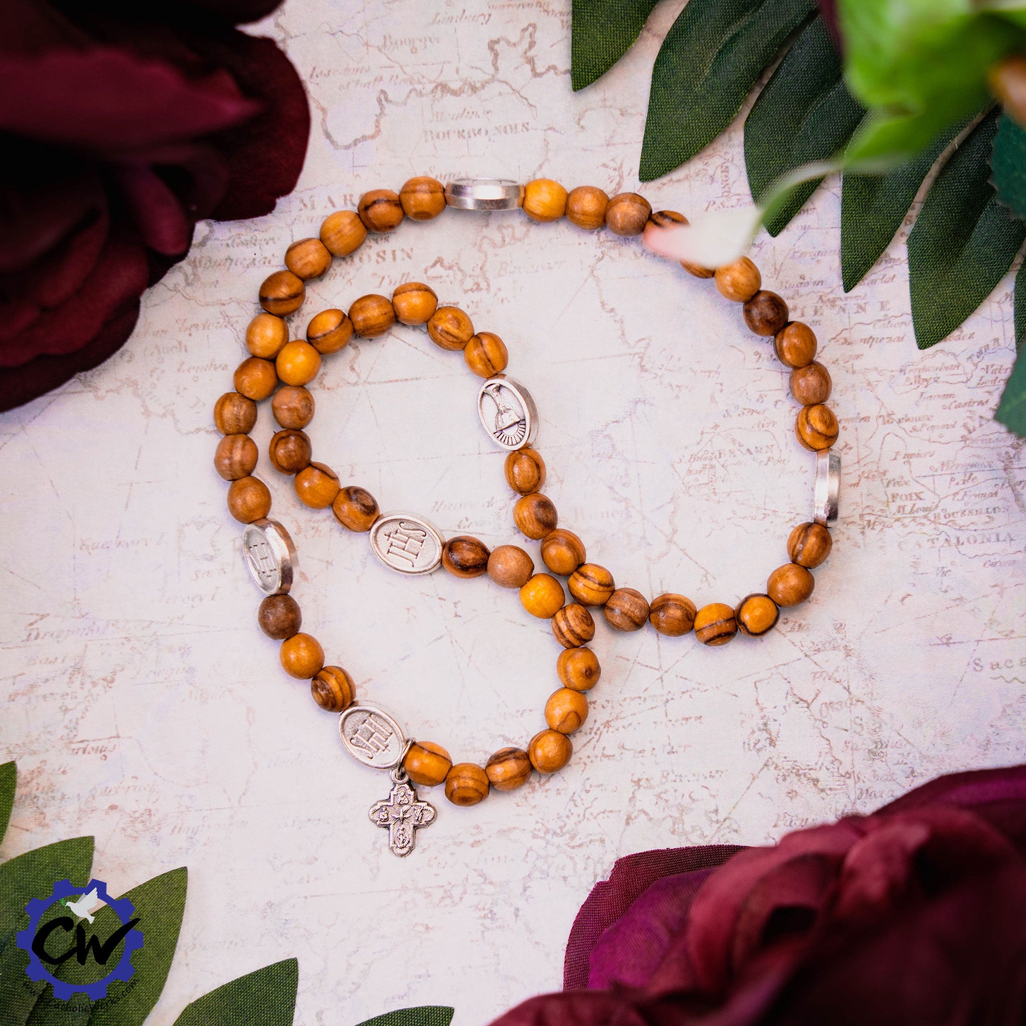 Olive wood store rosary bracelet