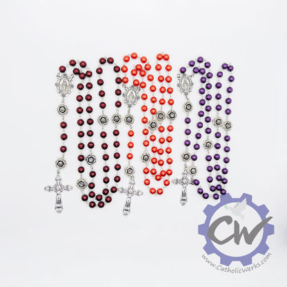 Ornate Our Lady Czech Glass Rosary