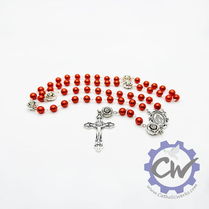 Ornate Our Lady Czech Glass Rosary